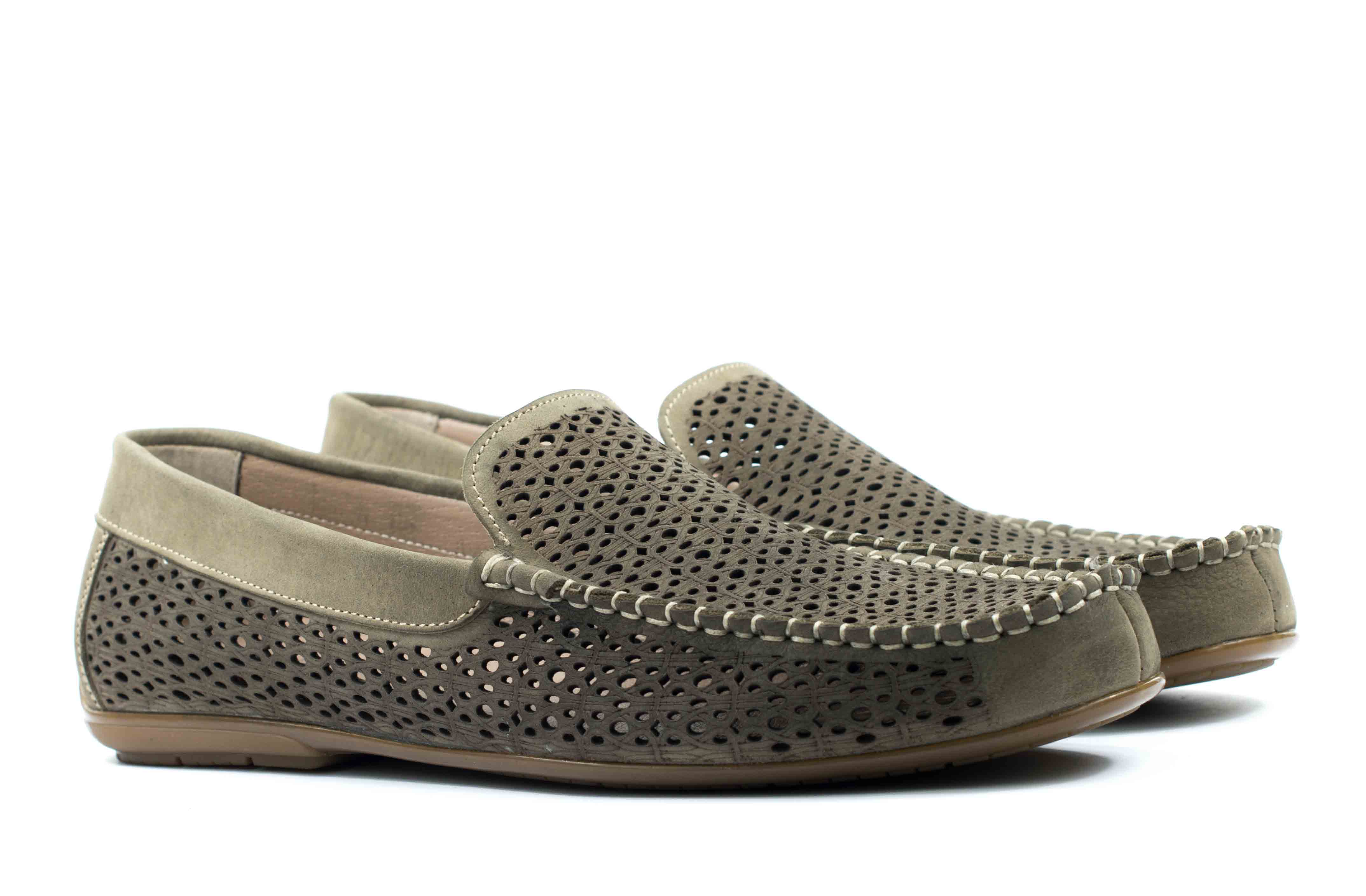 Мужские Мокасины Нубук STEPTER * 6387 ОЛИВКОВЫЙ