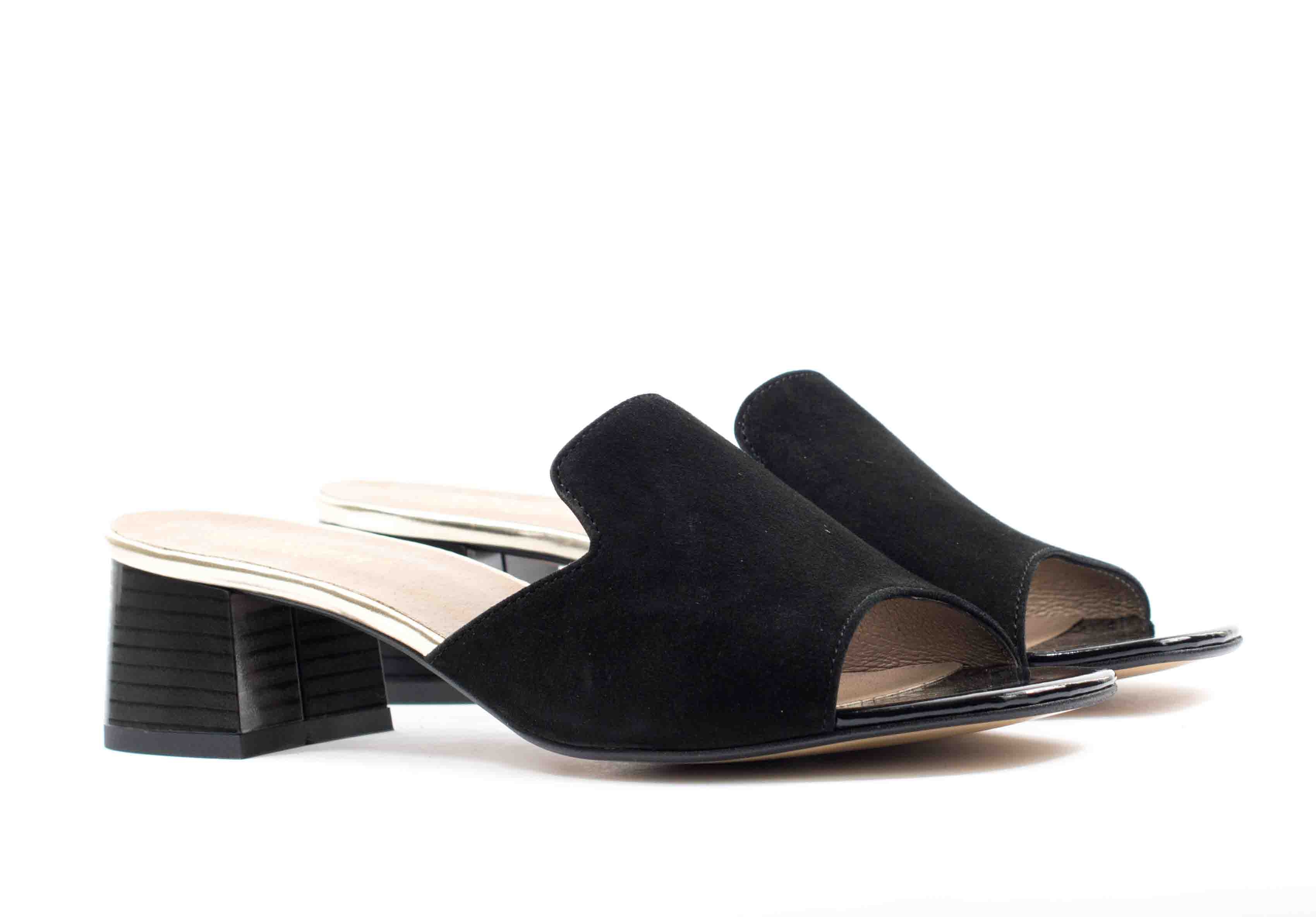 Женские Мюли Замша STEPTER * 6490 Чёрные