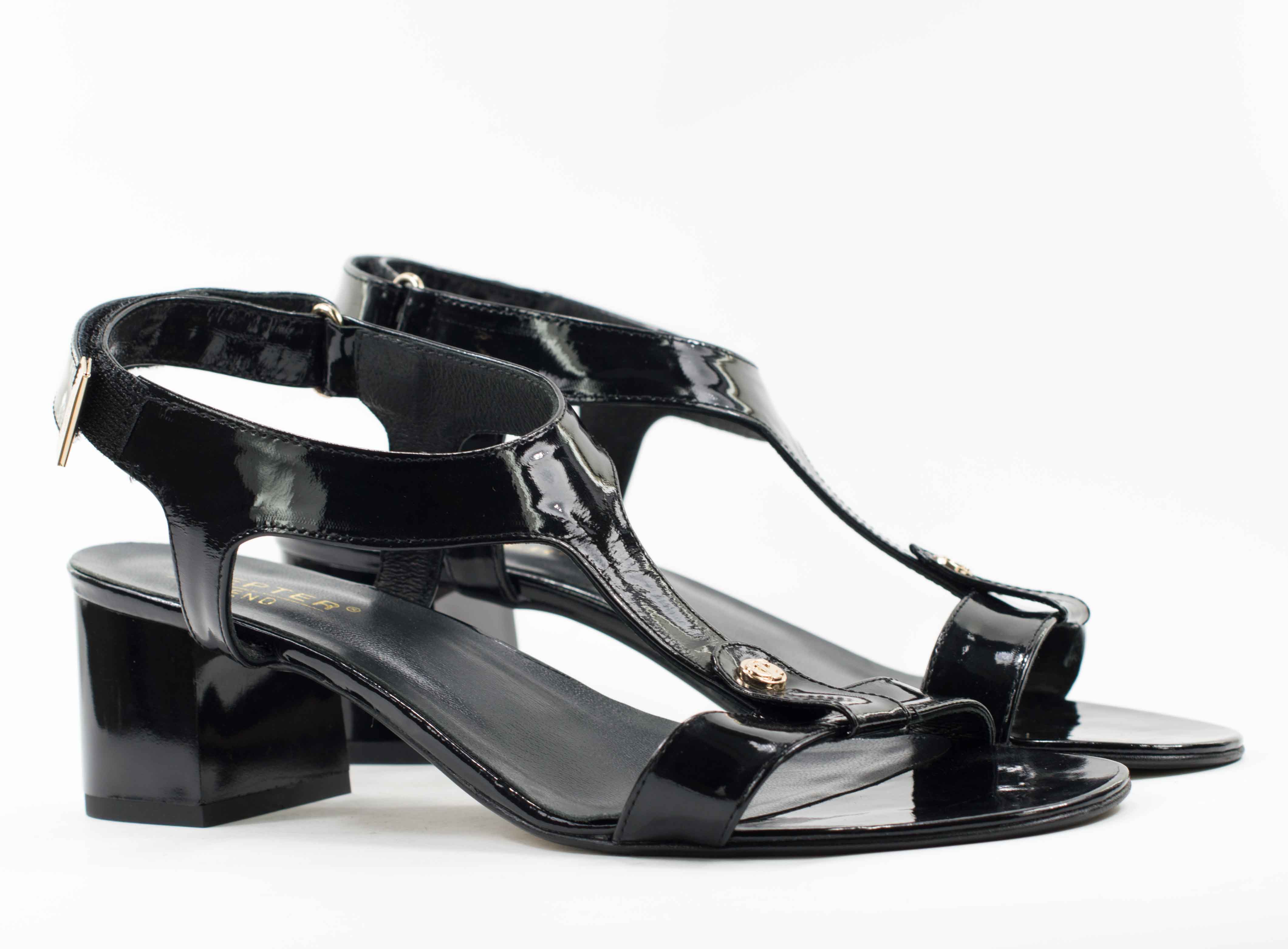 Женские Босоножки Натуральный Лак STEPTER * 5334 Чёрные