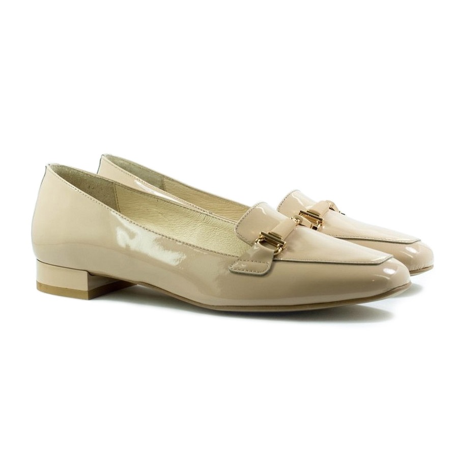 Женские Туфли лоферы Натуральный Лак STEPTER * 5993 Бежевые Лак