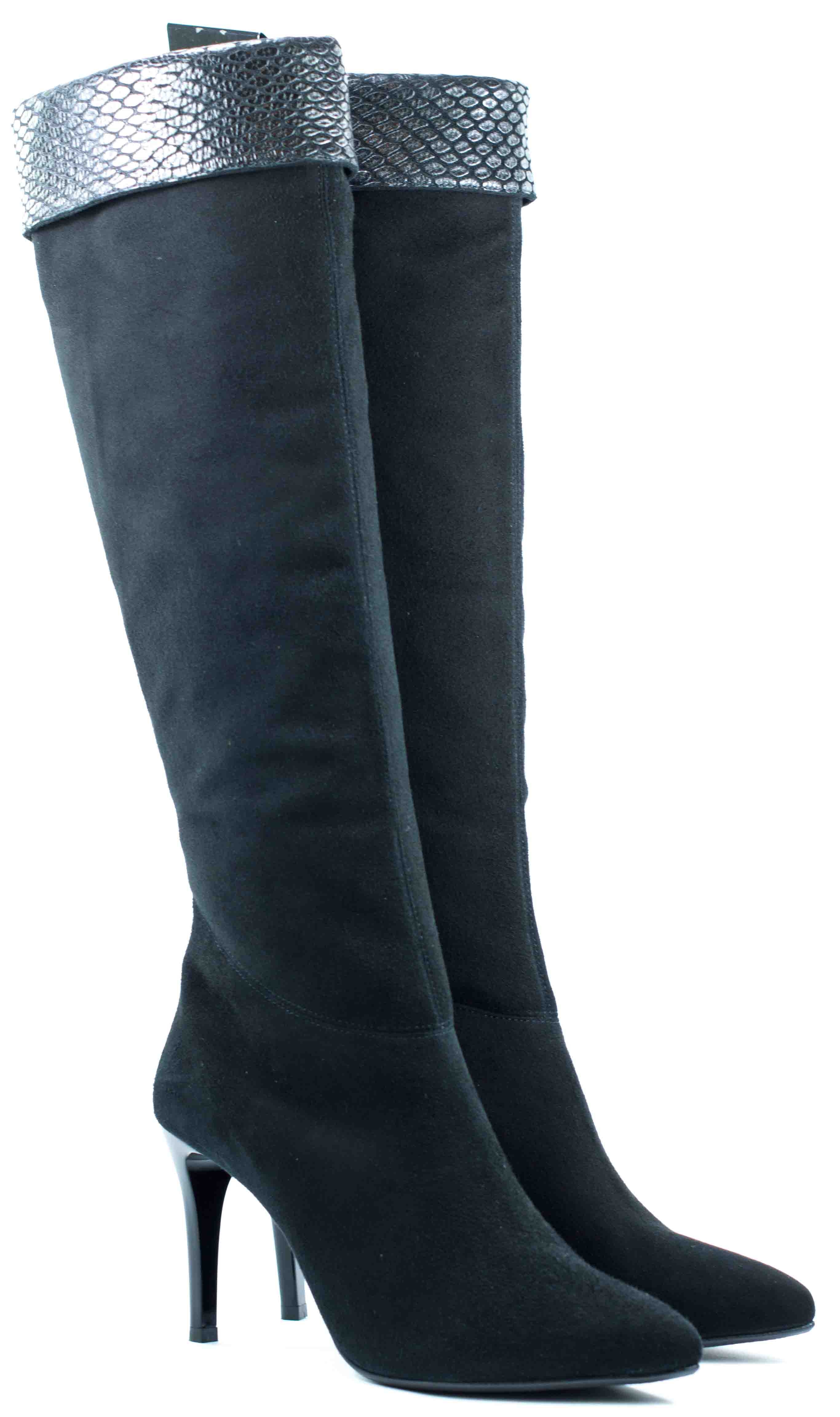 Женские Сапоги Замша STEPTER * 5820 Чёрные