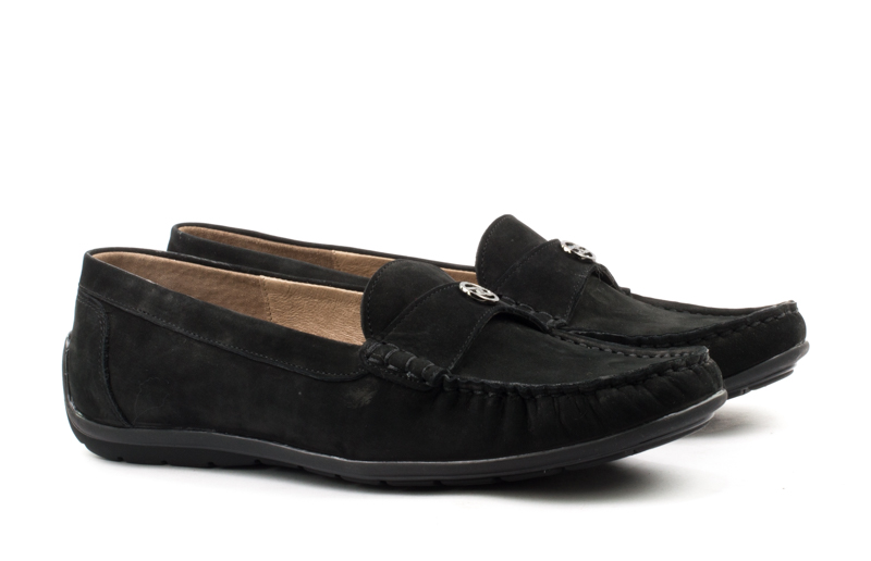 Женские Мокасины Замша STEPTER * 6799 Чёрные