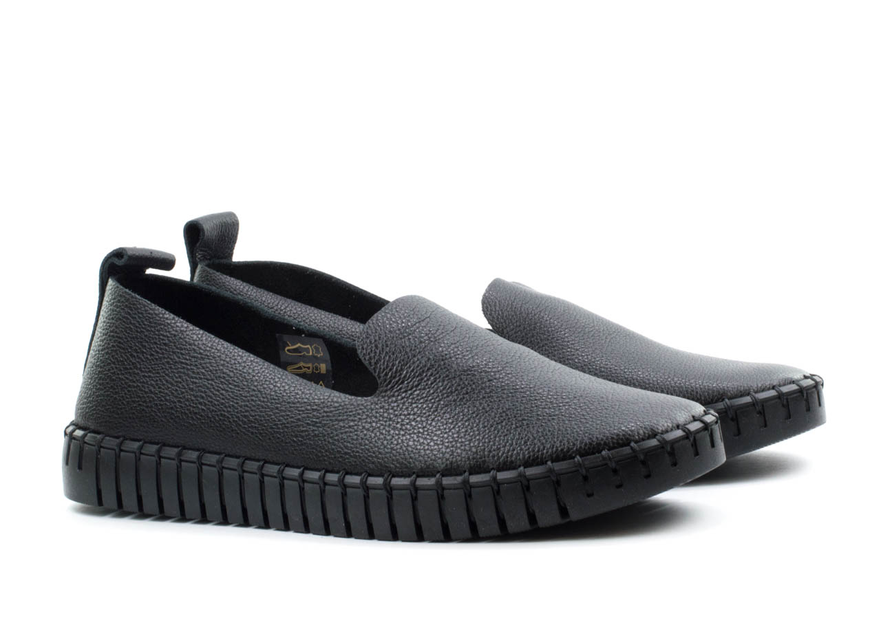 Женские Мокасины Натур. Кожа NESSI * 18389 ЧОРНЫЕ 411