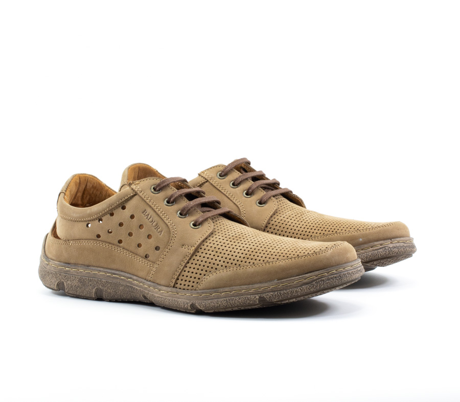 Мужские Туфли комфорт Нубук BADURA * 3394-410 Бежевые