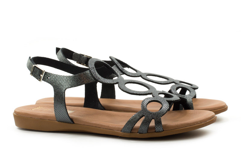 Женские Босоніжки танкетка Натур. Шкіра PRESSO * 4009-9841