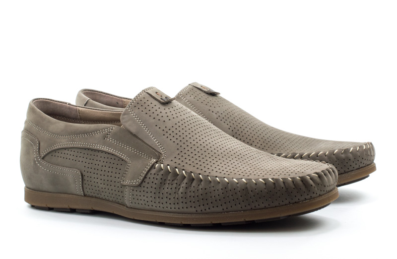 Мужские Мокасини Натуральний нубук STEPTER * 6869 Бежевые