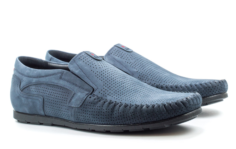 Мужские Мокасины Нубук STEPTER * 6869 Синие