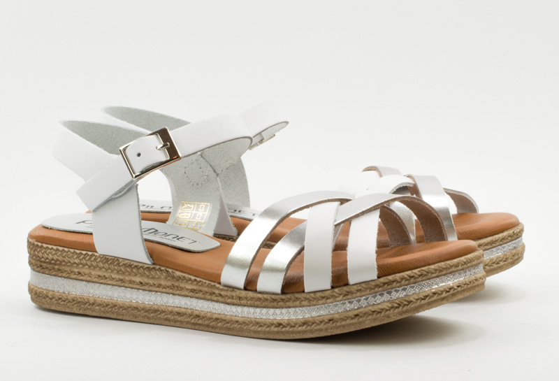 Женские Босоножки танкетка Натур. Шкіра PILAR MONET * 24080