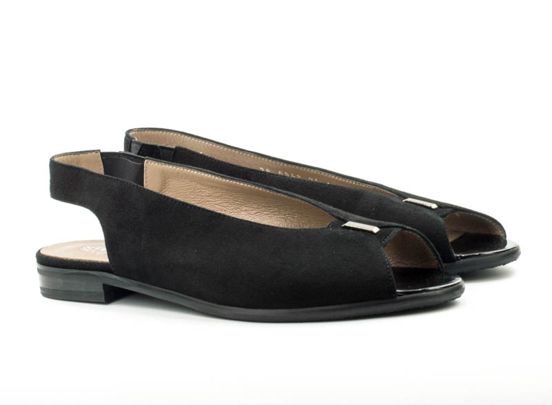 Женские Босоножки Замша STEPTER * 6848 ЧЁРНЫЕ