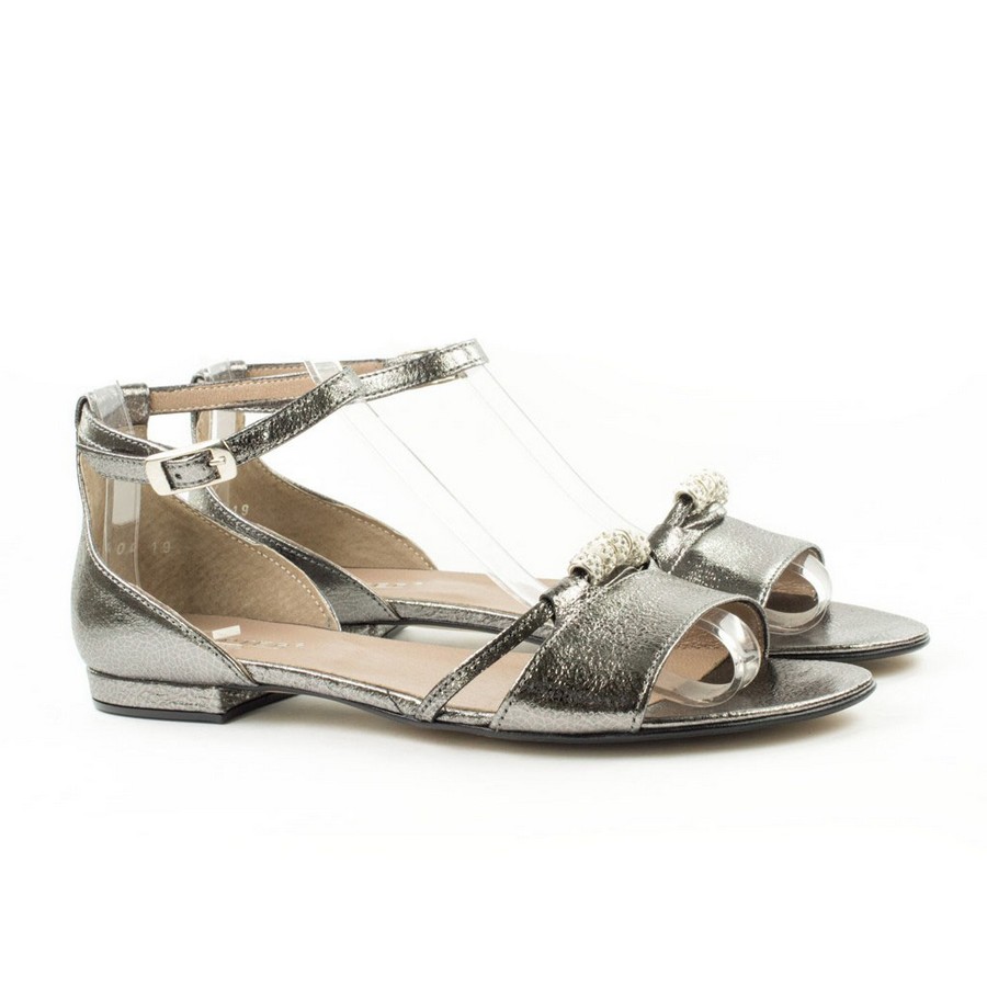 Женские Босоножки Натур. Шкіра STEPTER * 6791 Серебристые