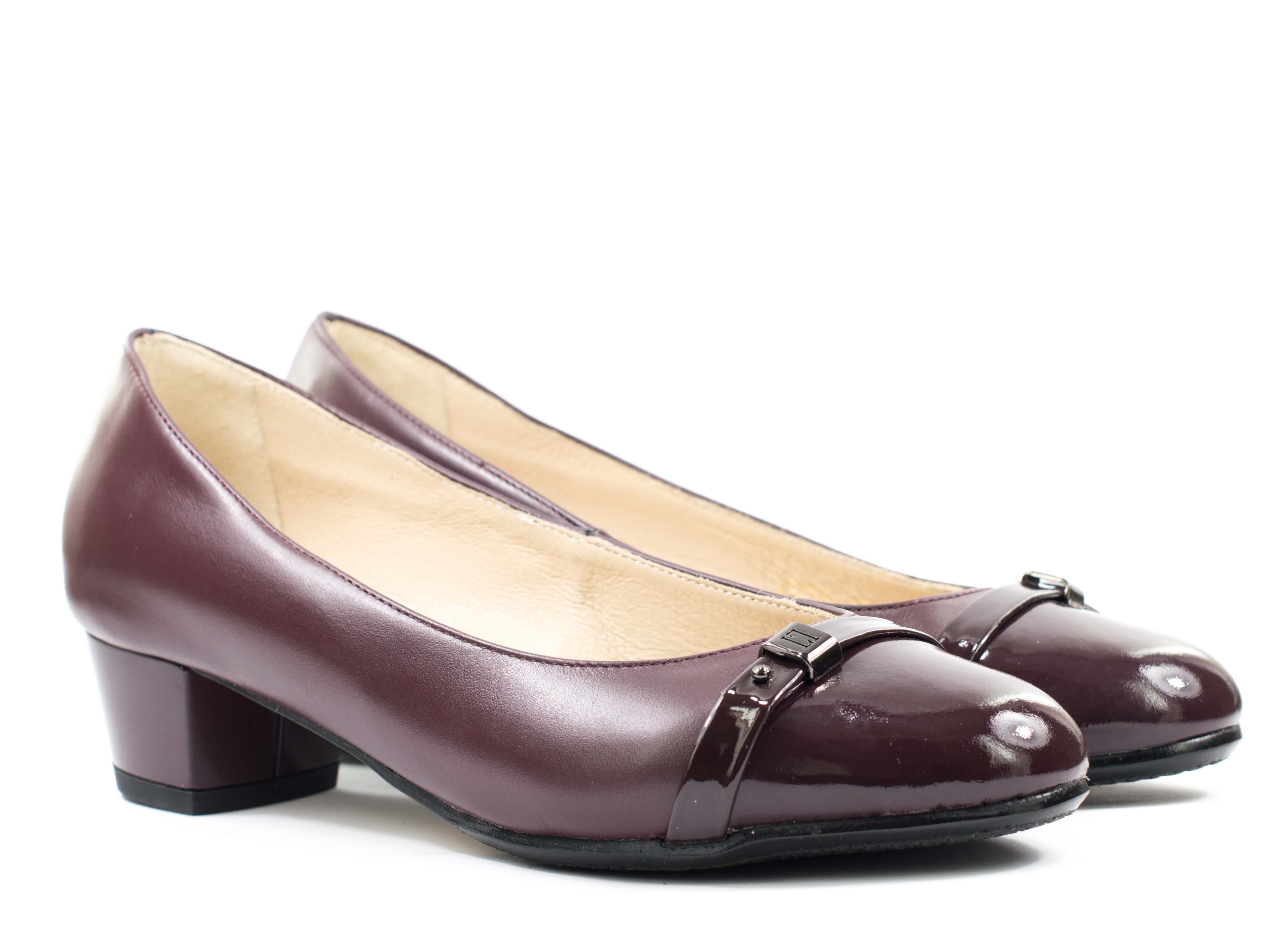 Женские Туфли комфорт Натур. Кожа LIZARD * 2948 БОРДОВЫЕ