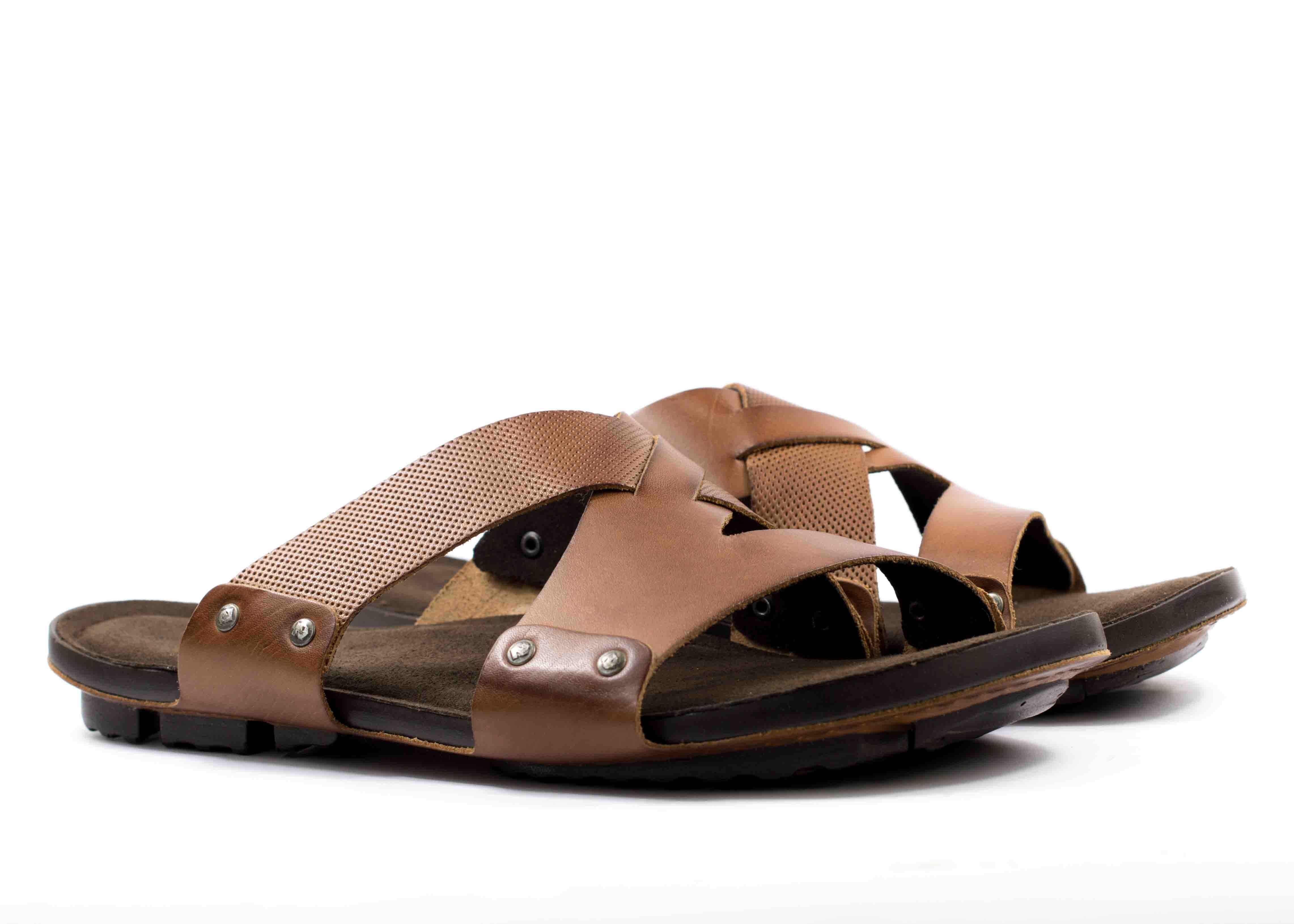 Мужские Шлёпанцы Натур. Шкіра NIK * 06-0228-01-7