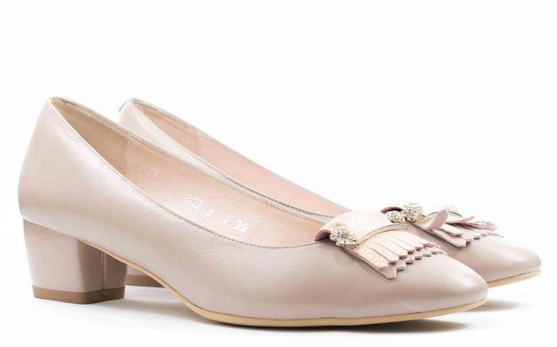 Женские Туфли лодочки Натур. Кожа ANNMEX * 7433 Бежевые