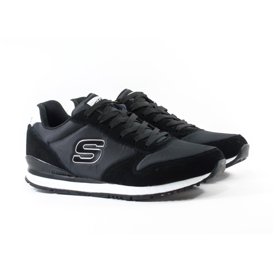 Мужские Кроссовки Замша-Текстиль SKECHERS * 52384-BLK