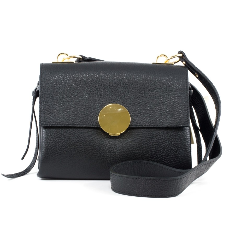 Женские Сумки Натур. Кожа EMANUELA FERRETTI * 85381 ЧЁРНЫЙ