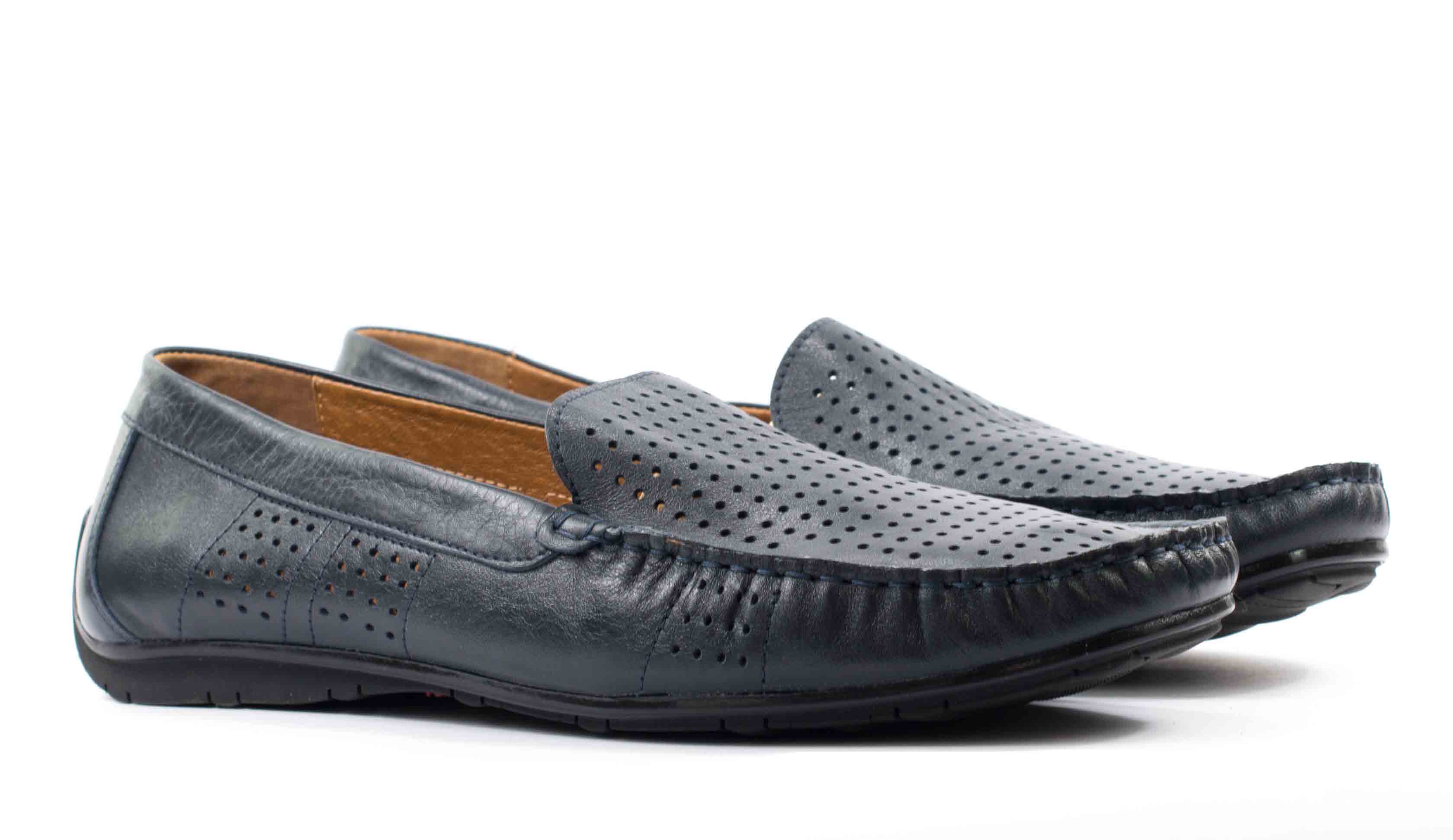 Мужские Мокасины Натур. Кожа STEPTER * 6002 СИНИЕ