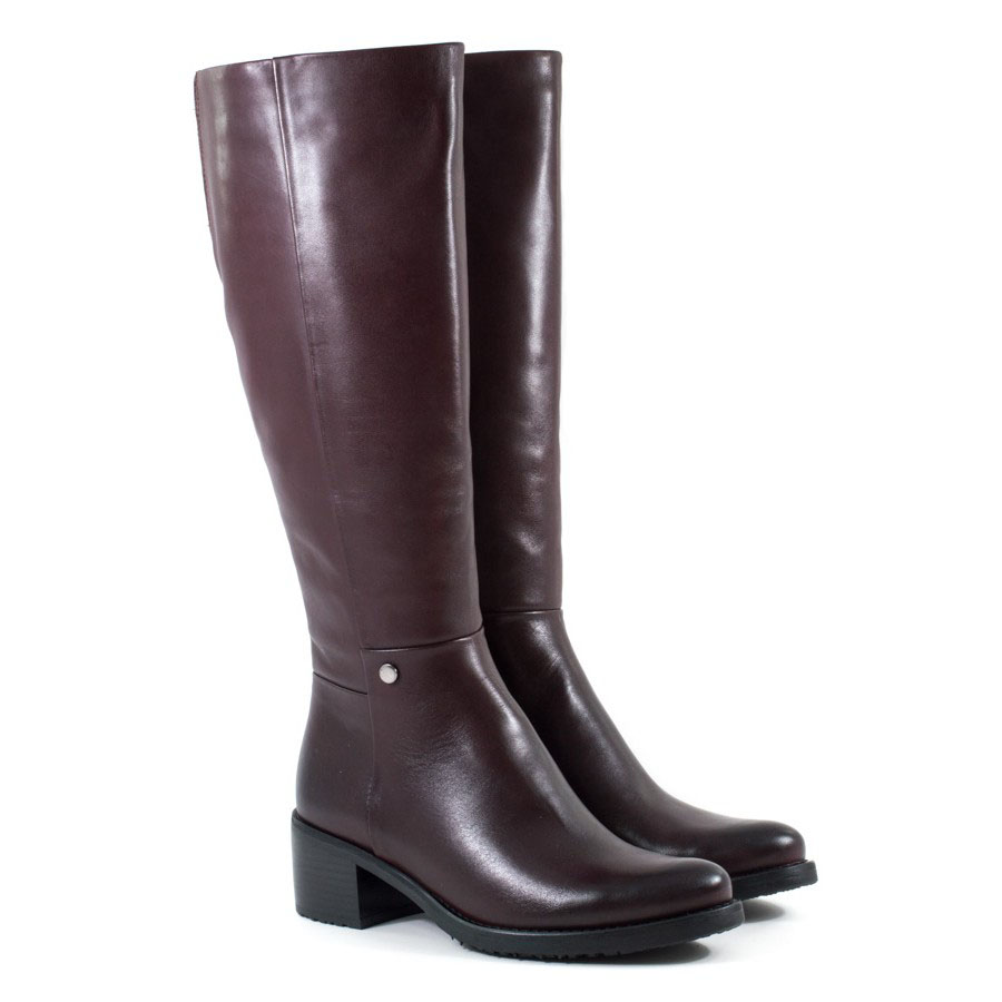 Женские Сапоги Натур. Шкіра SIMEN * 0630A Бордовые