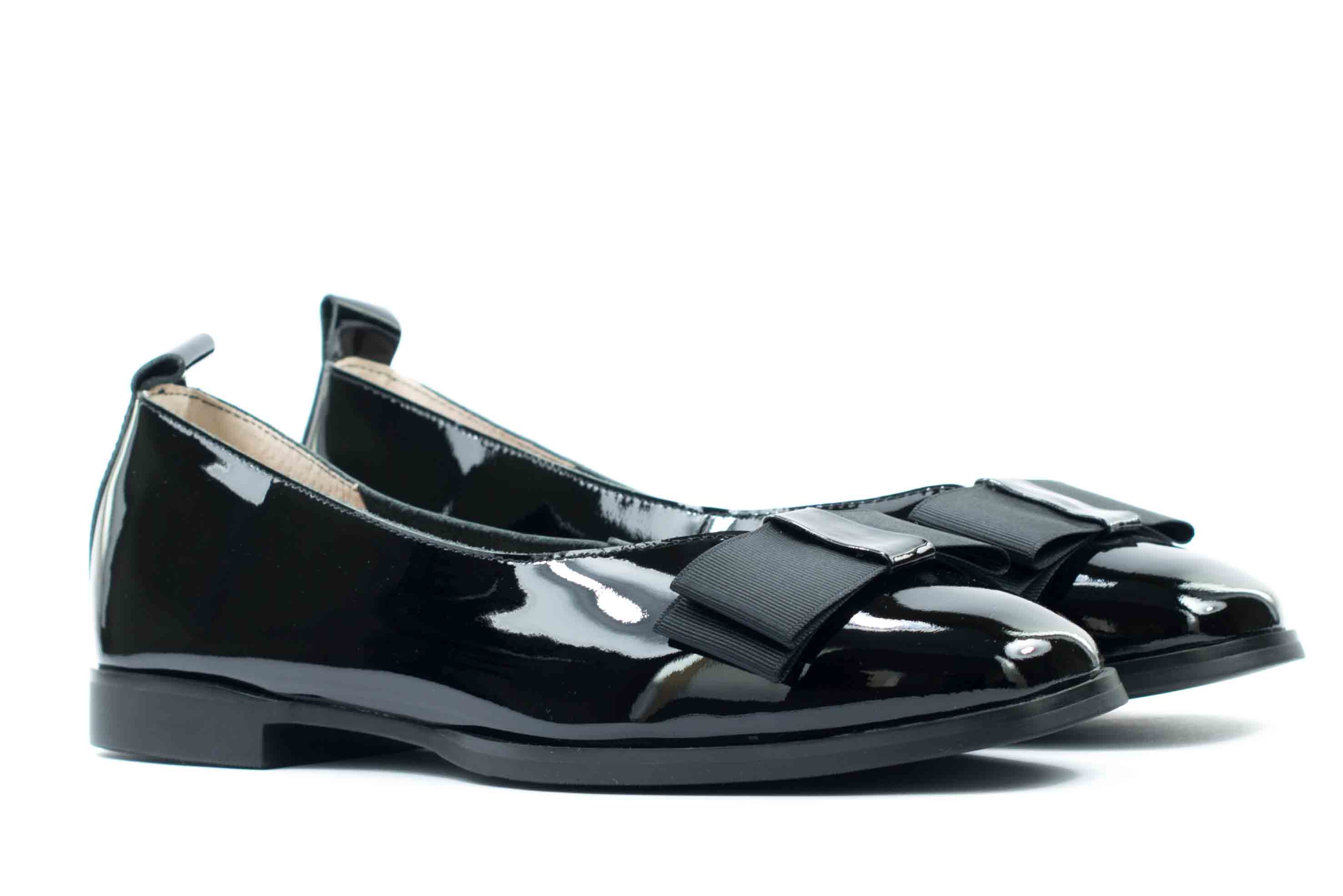 Женские Балетки Натуральный Лак VITTO ROSSI * YW161-1 ЧЁРНЫЕ