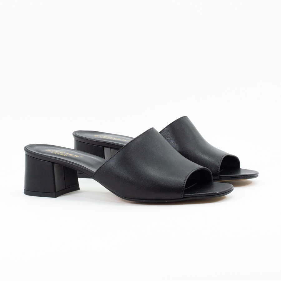 Женские Шльопанці Натур. Шкіра STEPTER * 6429 Чорні