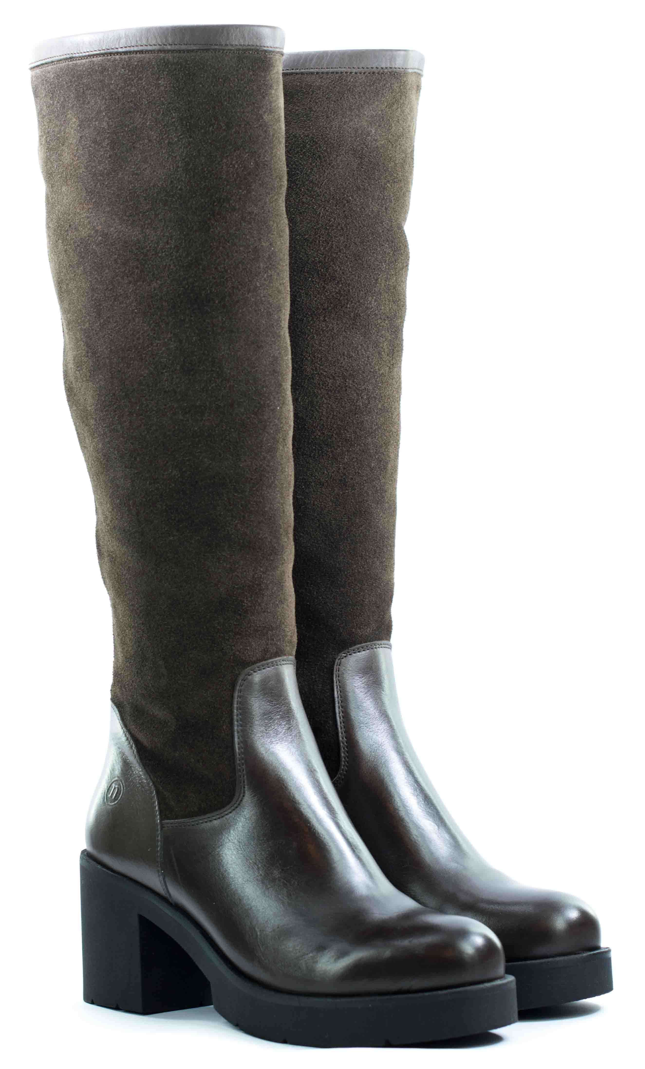 Женские Сапоги Замша NESSI * 17266-917 КОРИЧНЕВЫЕ