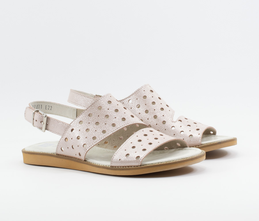 Женские Босоножки танкетка Натур. Шкіра NESSI * 20718