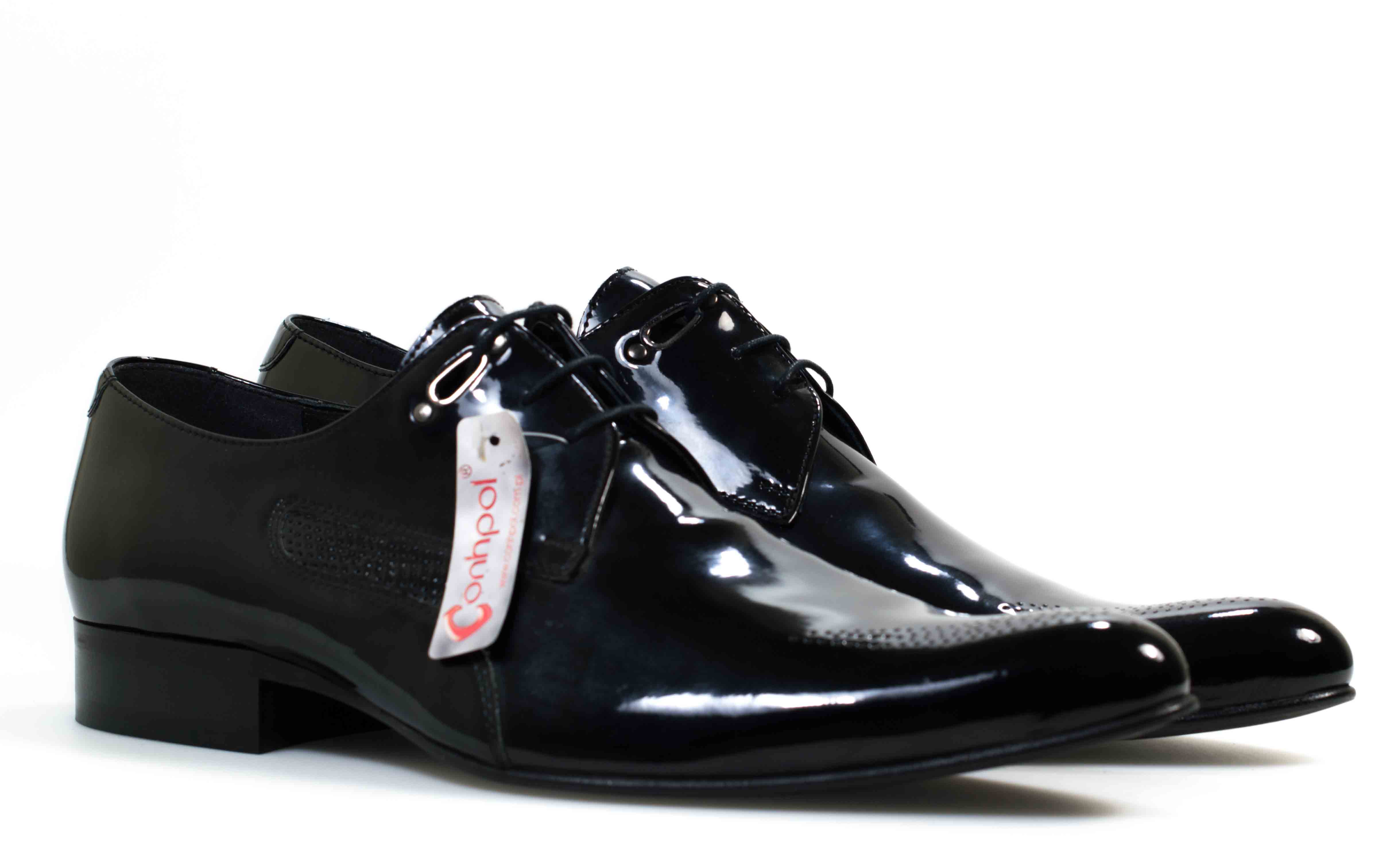 Мужские Туфли модельные Натуральный Лак CONHPOL * 2120