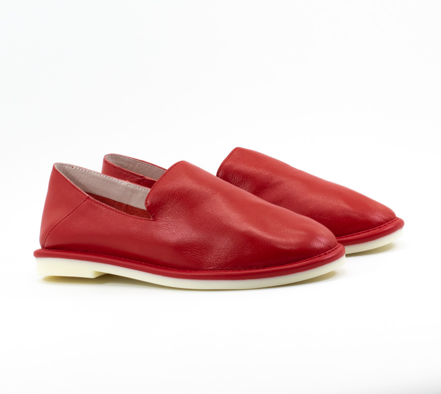 Женские Слипоны Натур. Шкіра VITTO ROSSI * T9816-1 Красные