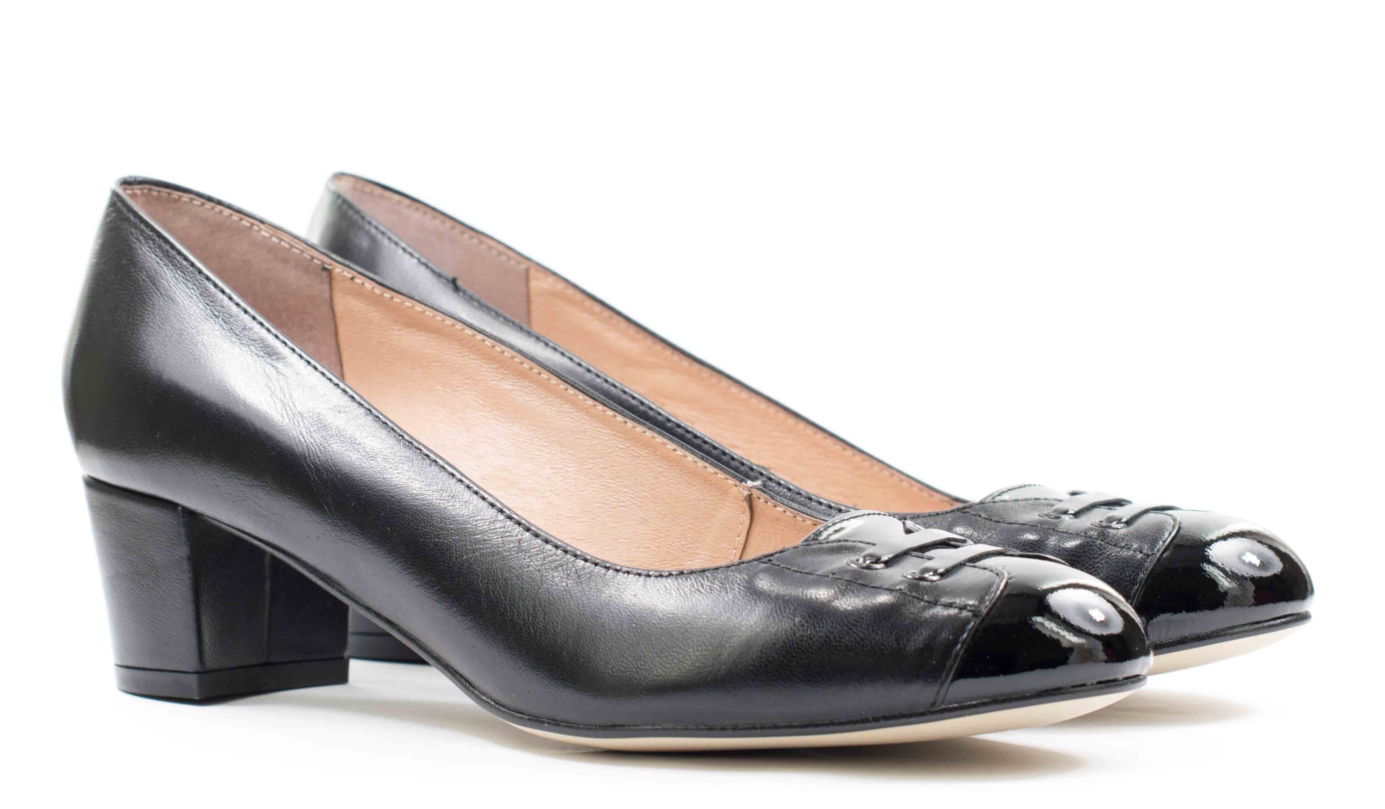 Женские Туфли модельные Натур. Кожа PAMAR * 2398 ЧЁРНЫЕ