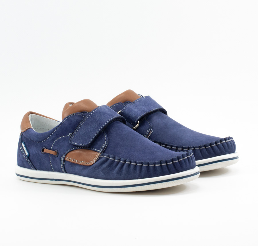 Детские Мокасини Нубук,Шкіра MIDO NOSTER * 437 СИНИЙ