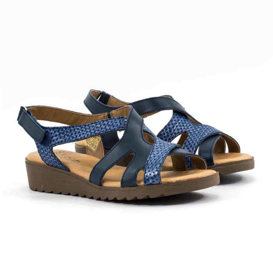 Женские Босоножки танкетка Натур. Шкіра PRESSO * 2-2211