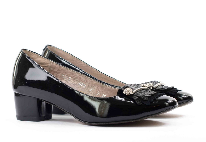 Женские Туфли лодочки Натур. Шкіра ANNMEX * 7433 Чёрные