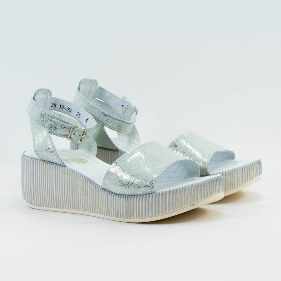 Женские Босоножки танкетка Натур. Шкіра LESTA * 1274-1-86B6