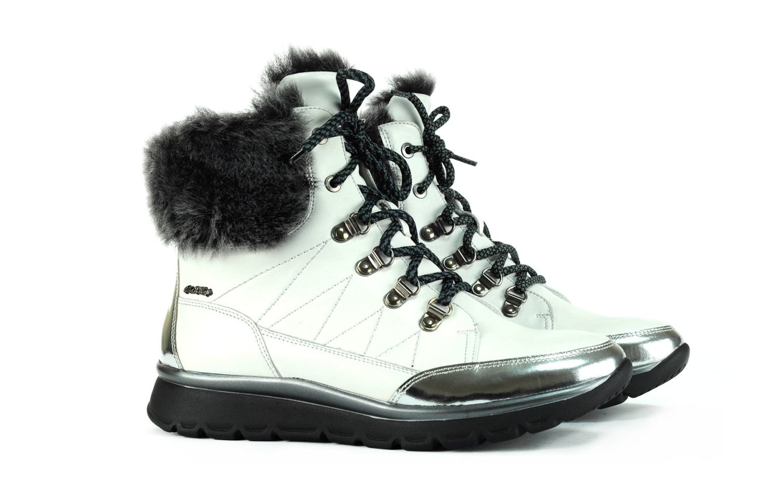 Женские Ботинки Натур. Кожа STEPTER * 6304 Белые