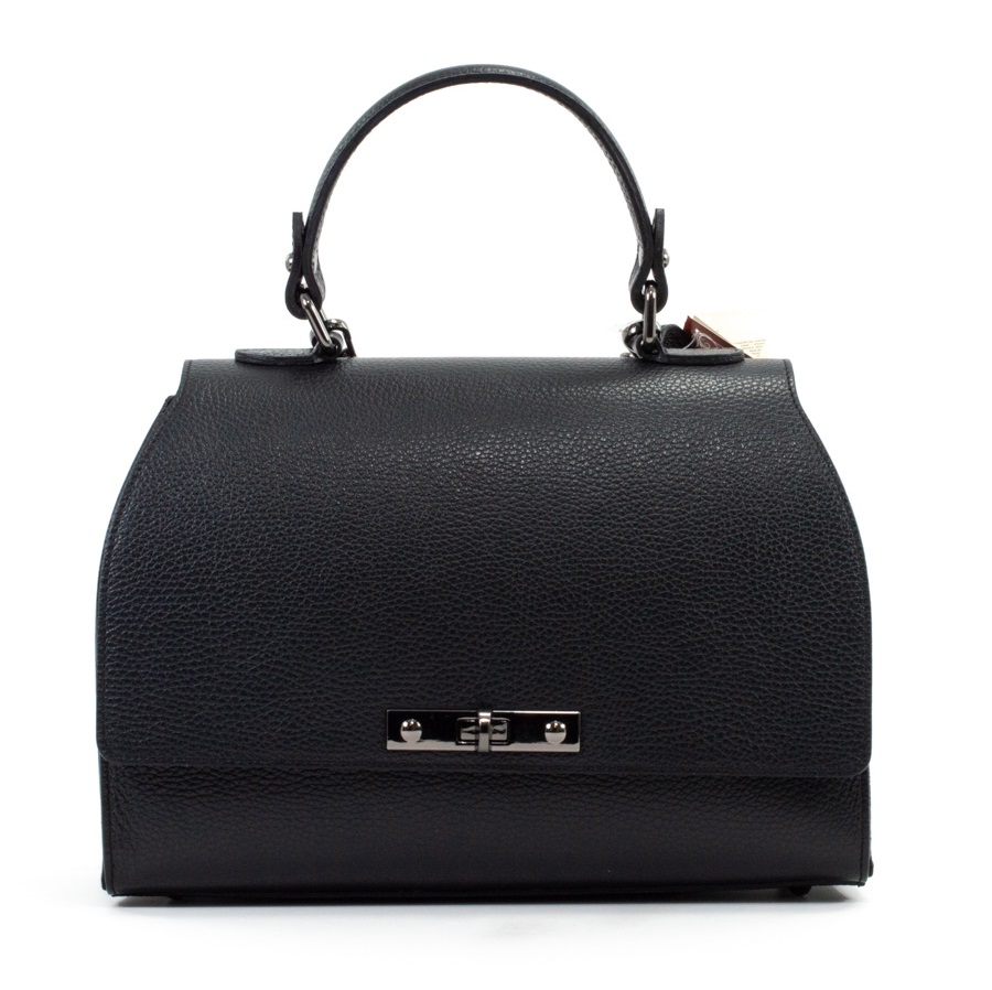 Женские Сумки Натур. Кожа EMANUELA FERRETTI * 85566 Чёрная