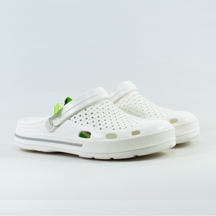 Мужские Сабо EVA-100% класс А COQUI * 6403 White-khaki-gre