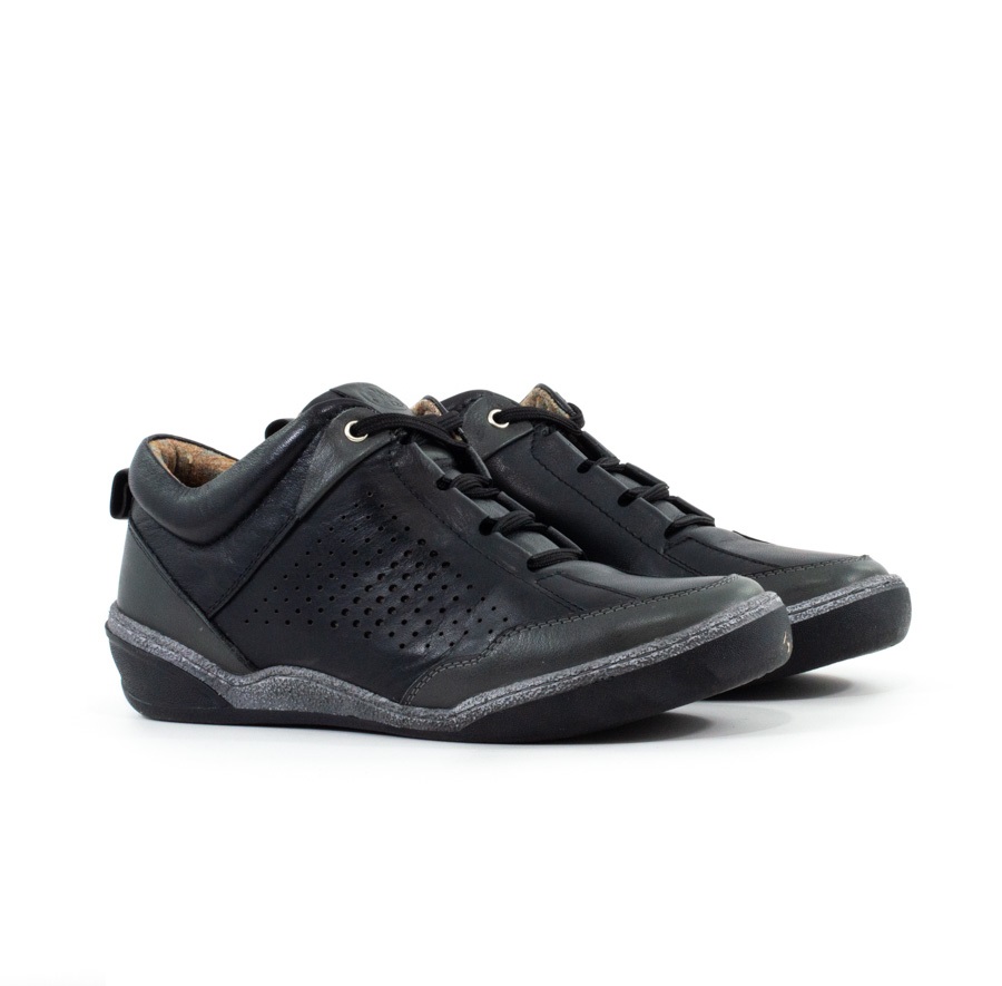 Женские Кроссовки Натур. Шкіра SAFESTEP * 12902 Чёрные