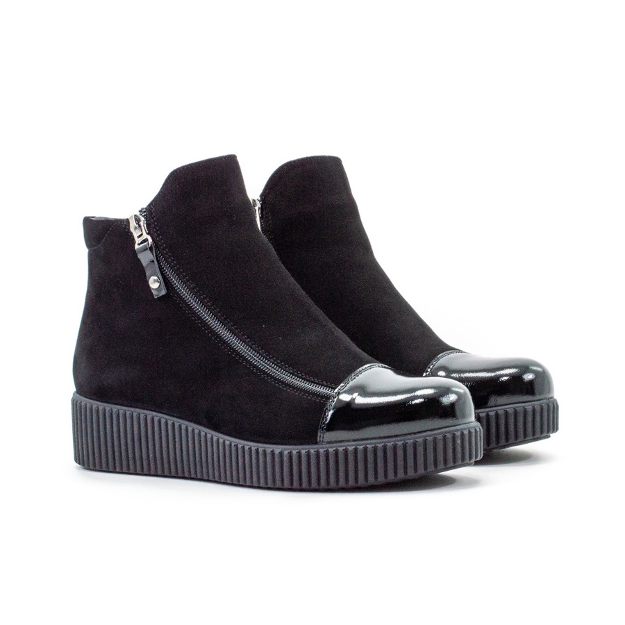 Женские Черевики Замша-Натур. Лак STEPTER * 6258