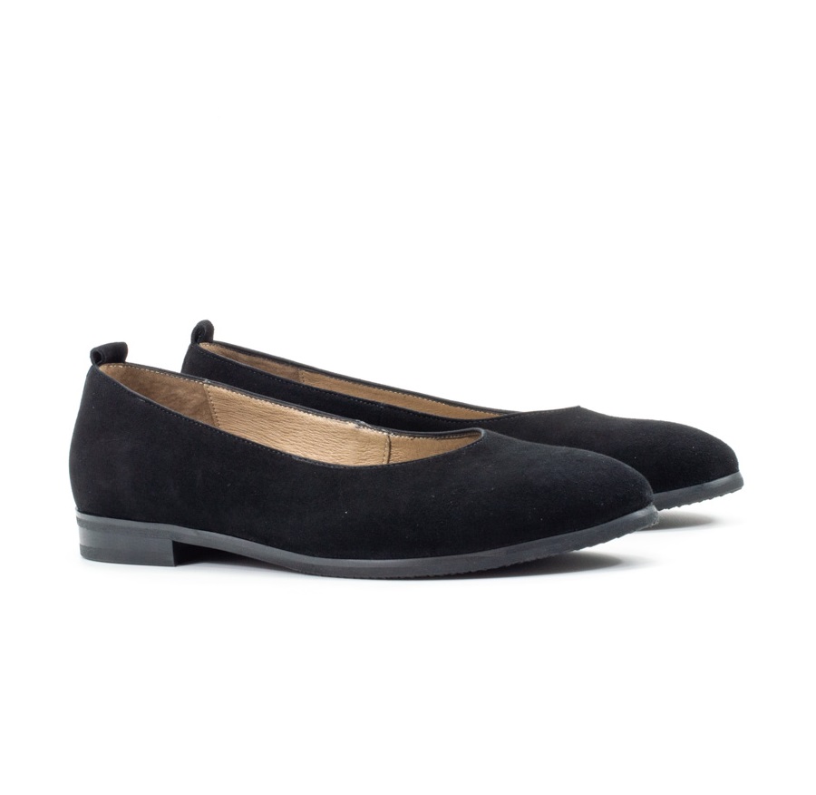 Женские Балетки Замша VILANSI * V7688 BLACK VELOUR