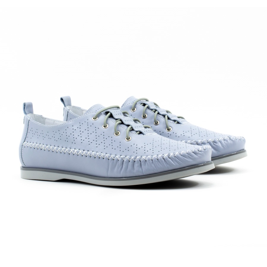 Женские Мокасины Натур. Шкіра STEPTER * 7589 Голубые