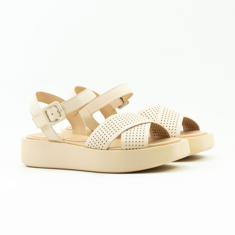 Женские Босоножки танкетка Натур. Шкіра VILANSI * V1037-547 BEG