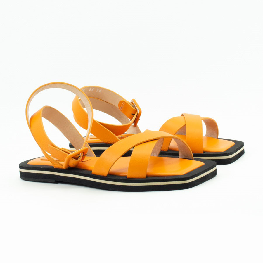 Женские Босоніжки танкетка Натуральна шкіра VILANSI * V1238-56 ORG