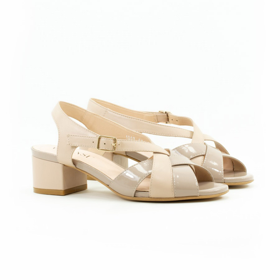 Женские Босоножки Натур. Кожа-Натур. Лак VILANSI * V1003-526 BEG