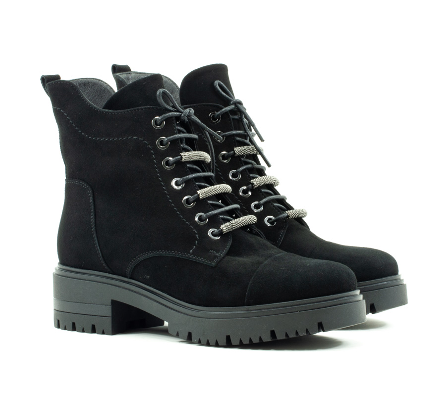 Женские Ботинки Замша VILANSI * V7724 BLACK VELOUR