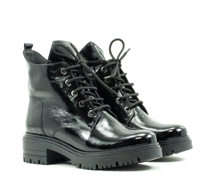 Женские Ботинки Лак VILANSI * V7733 BLACK LACQUER
