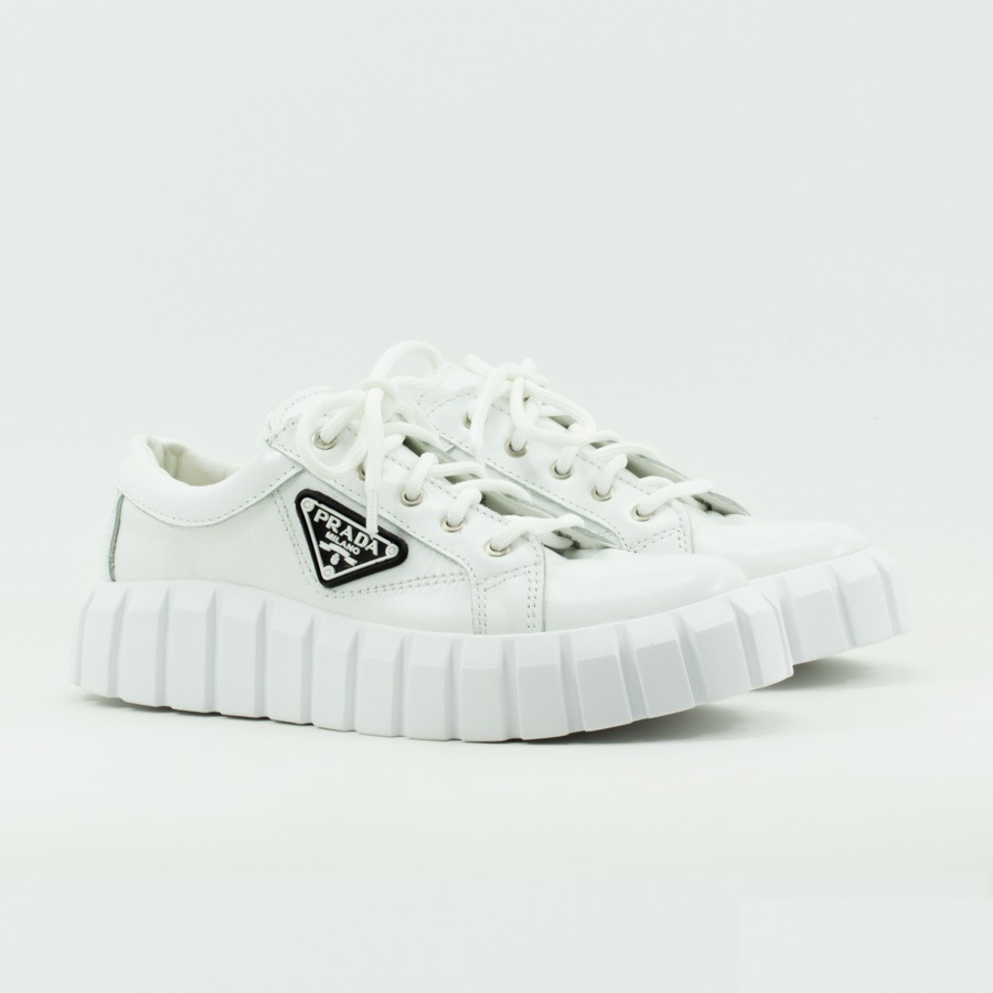 Детские Кеды Натур. Шкіра MONSTER * PRADA WHITE