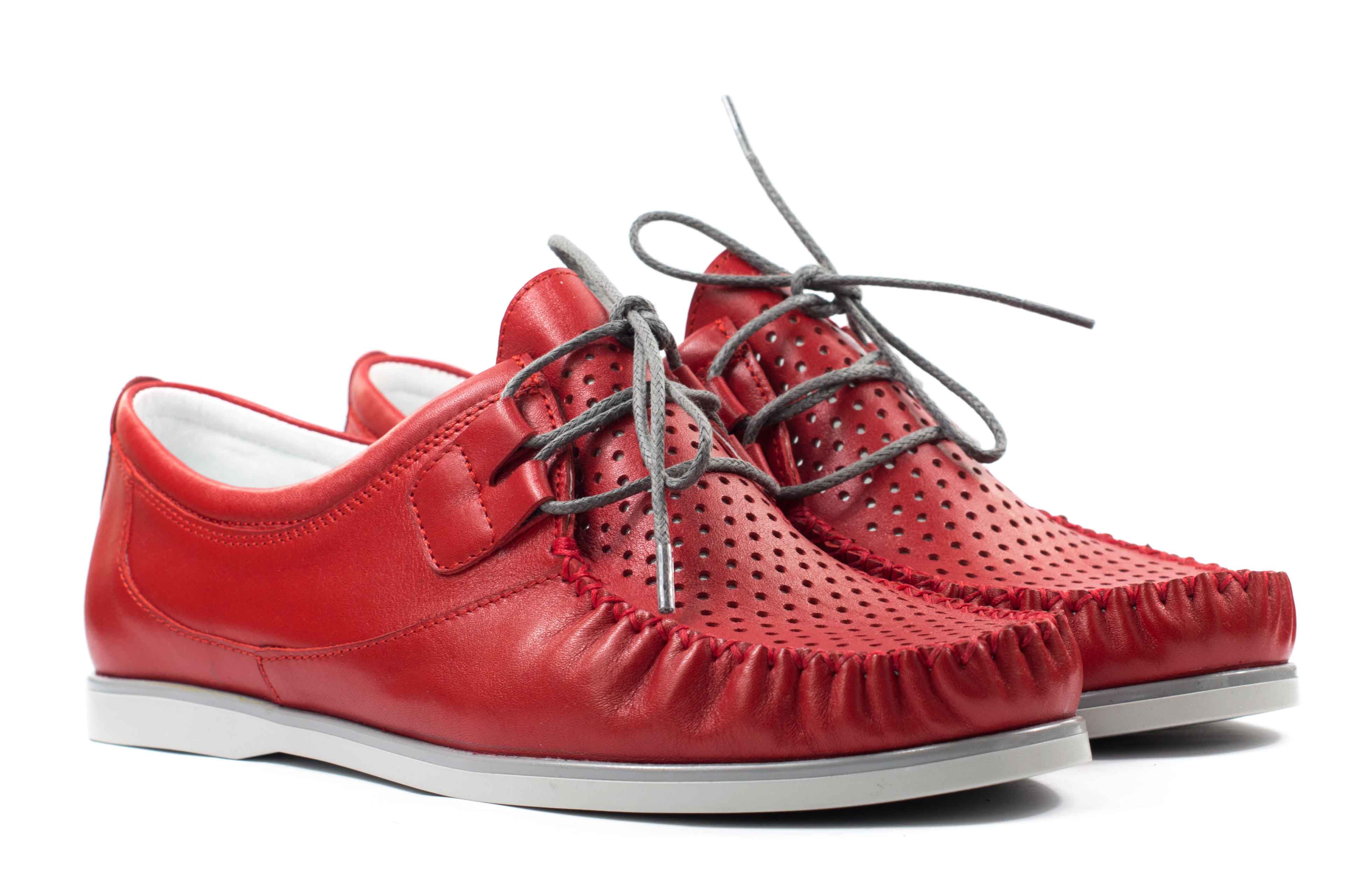 Женские Мокасины Натур. Кожа STEPTER * 6485 Красные