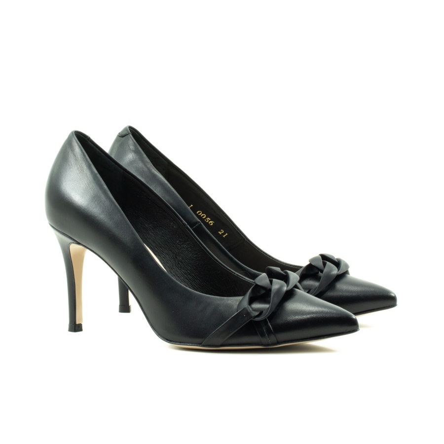 Женские Туфлі човники Натуральна шкіра BRAVOMODA * 0056 Чёрные