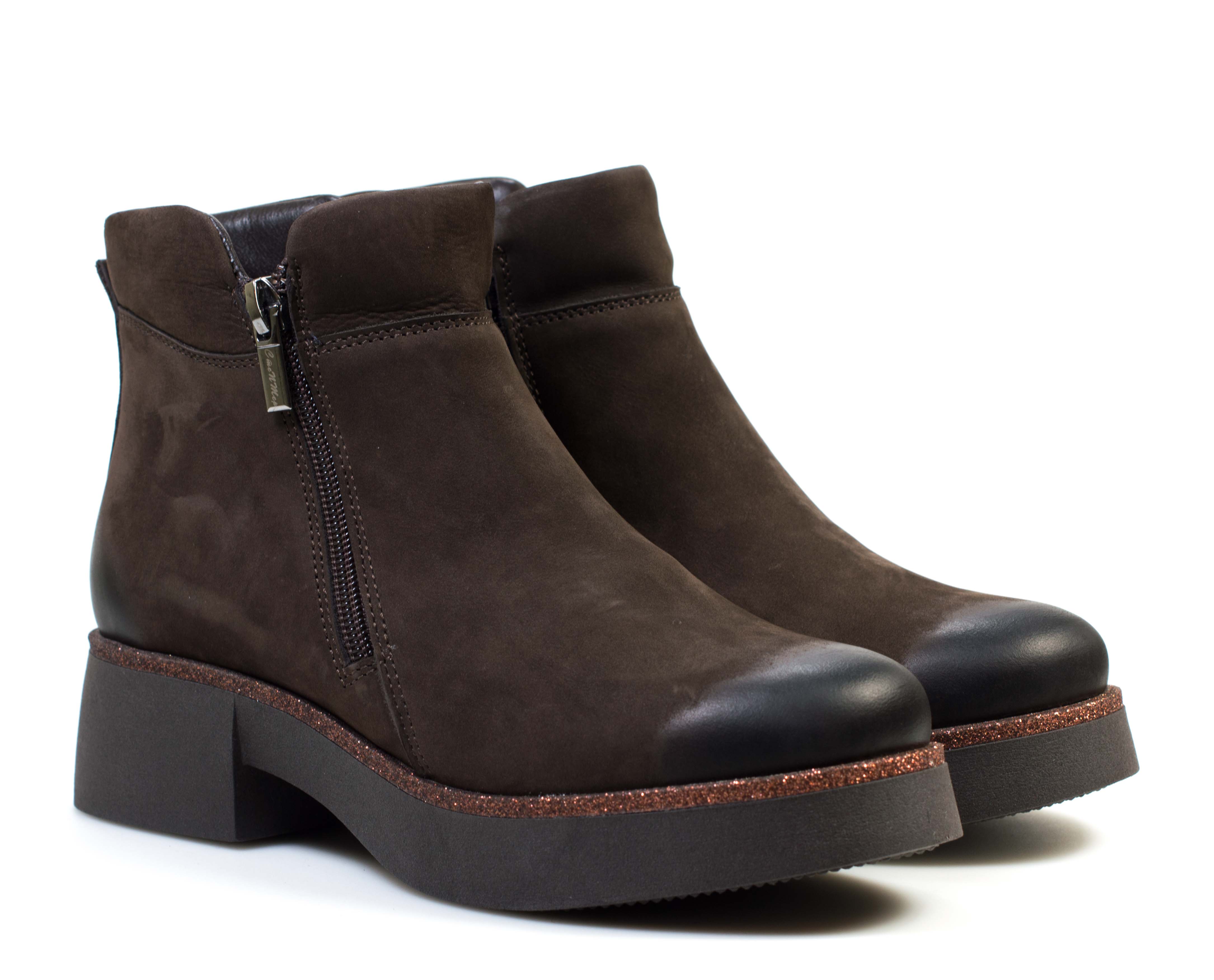 Женские Ботинки Нубук STEPTER * 6129 Коричневые