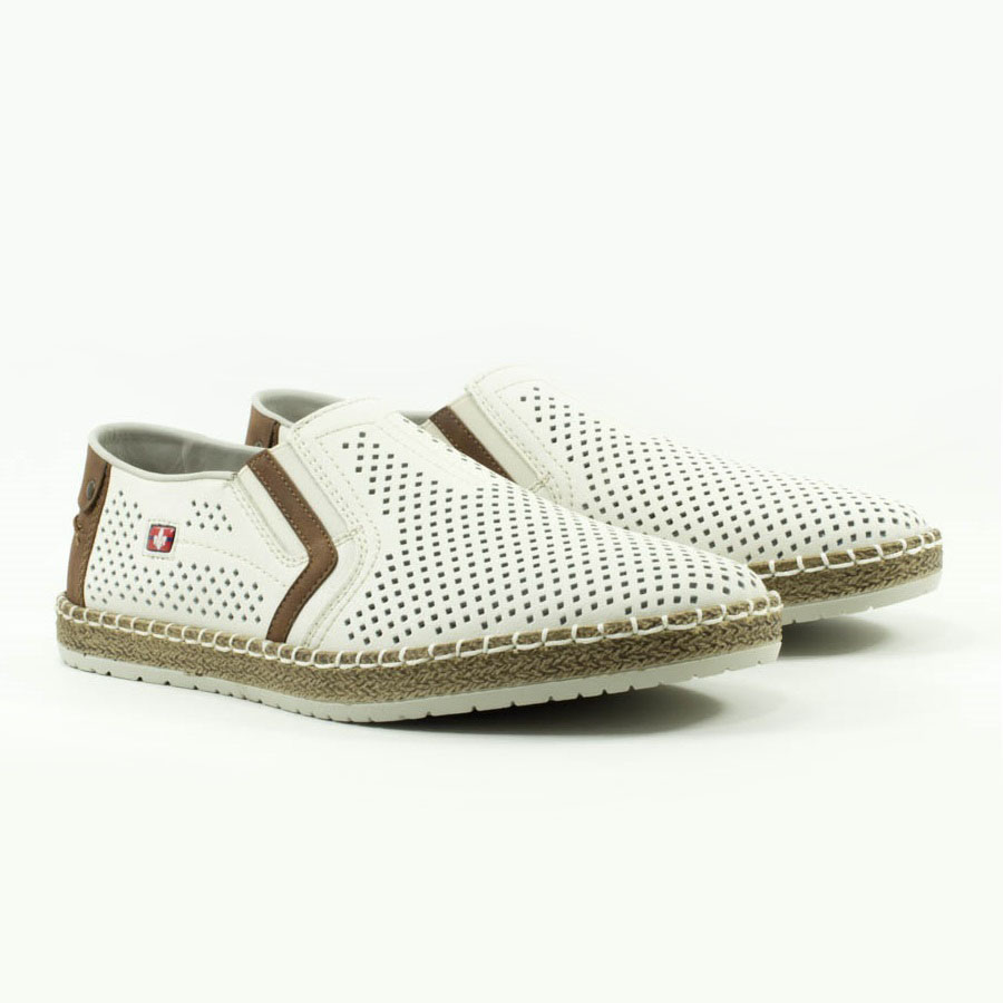 Мужские Мокасины Натур. Шкіра RIEKER * B5297-80