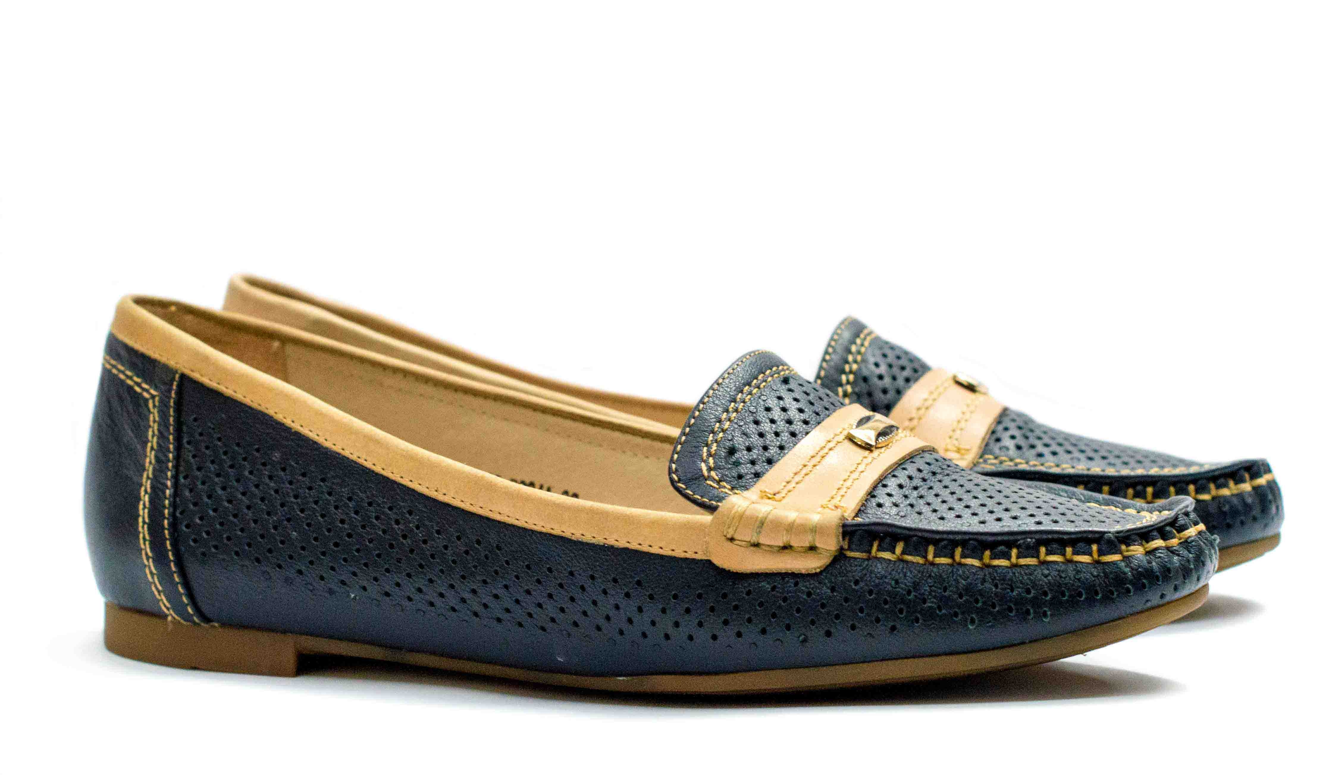 Женские Мокасины Натур. Кожа VITTO ROSSI * 3E1472-6863 СИНИЕ